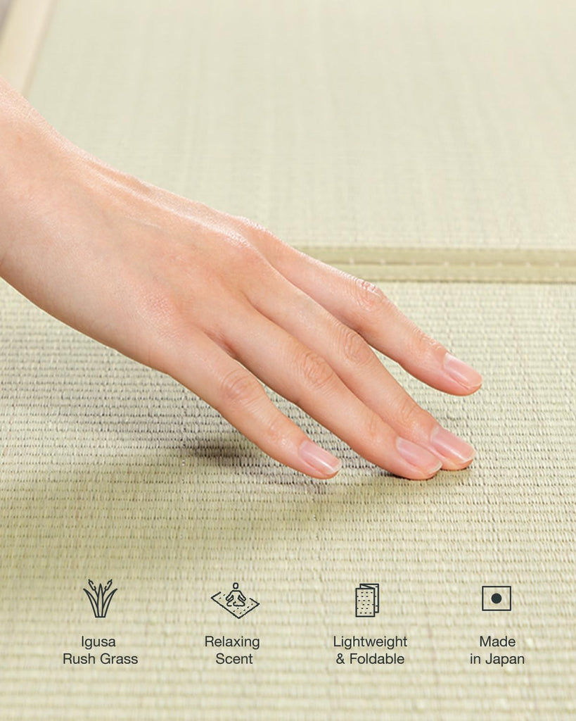 Tatami Mattress, Foldable Igusa Rush Grass, Natural