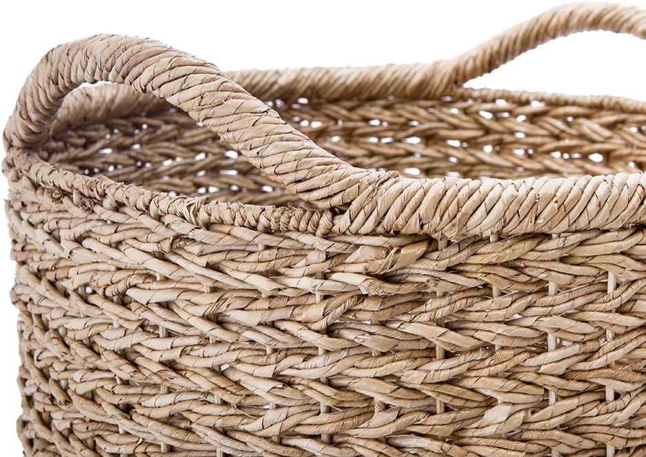 Large Decorative Seagrass Storage Basket, Handmade, Seagrass Basket, Living Room, Blankets, Toy Bin, Extra Storage
