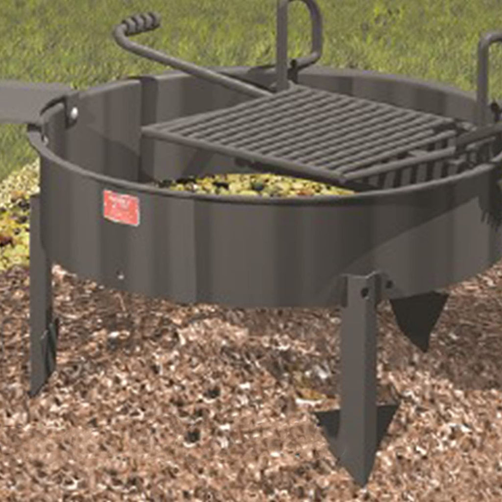Fire Pit Rings - With Cooking Grates - 24 in 6 Pack - Steel