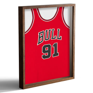 16x20 Large Shadow Box Picture Frame with Soft Linen Back, Brown Wooden Jersey Frame Memory Display Case with