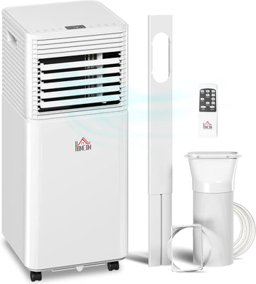 10000 BTU Mobile Portable Air Conditioner for Rooms Up to 441 Sq.Ft., 4-in-1 AC Unit with Cooling, Dehumidifier, Fan