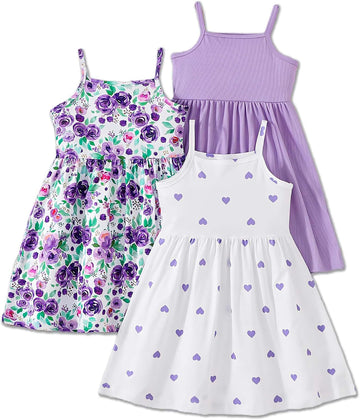 Toddle Girls Dresses Little Kid Sundresses Spring Outfits Summer Clothes Sport Playwear Dress+Bag