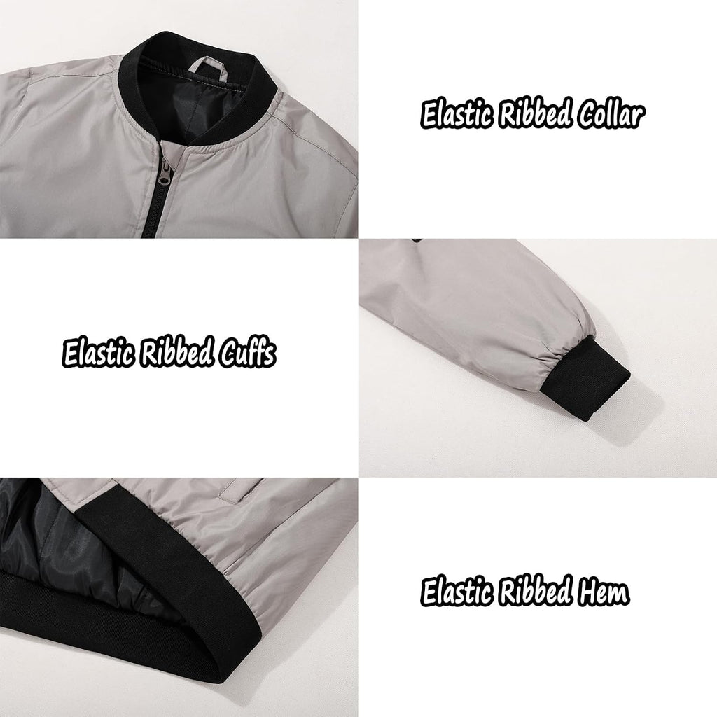 Boys Bomber Jacket Windproof Outerwear