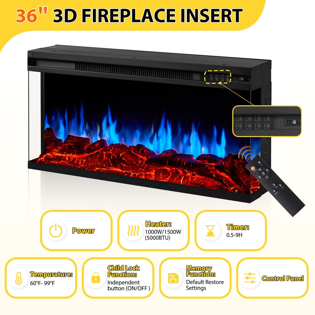 70 Inch Fireplace TV Stand for TVs up to 80", Rustic Media Entertainment Center Console Table with Glass Door Closed
