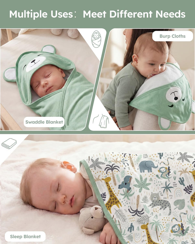 Hooded Baby Towels for Newborn 100% Organic Cotton Baby Bath Towel with Hood for Babies, Infant, Toddler and Kids