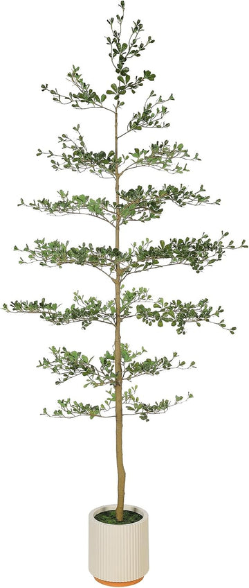 Faux Black Olive Tree 8ft with Planter - Artificial Shady Lady Tree