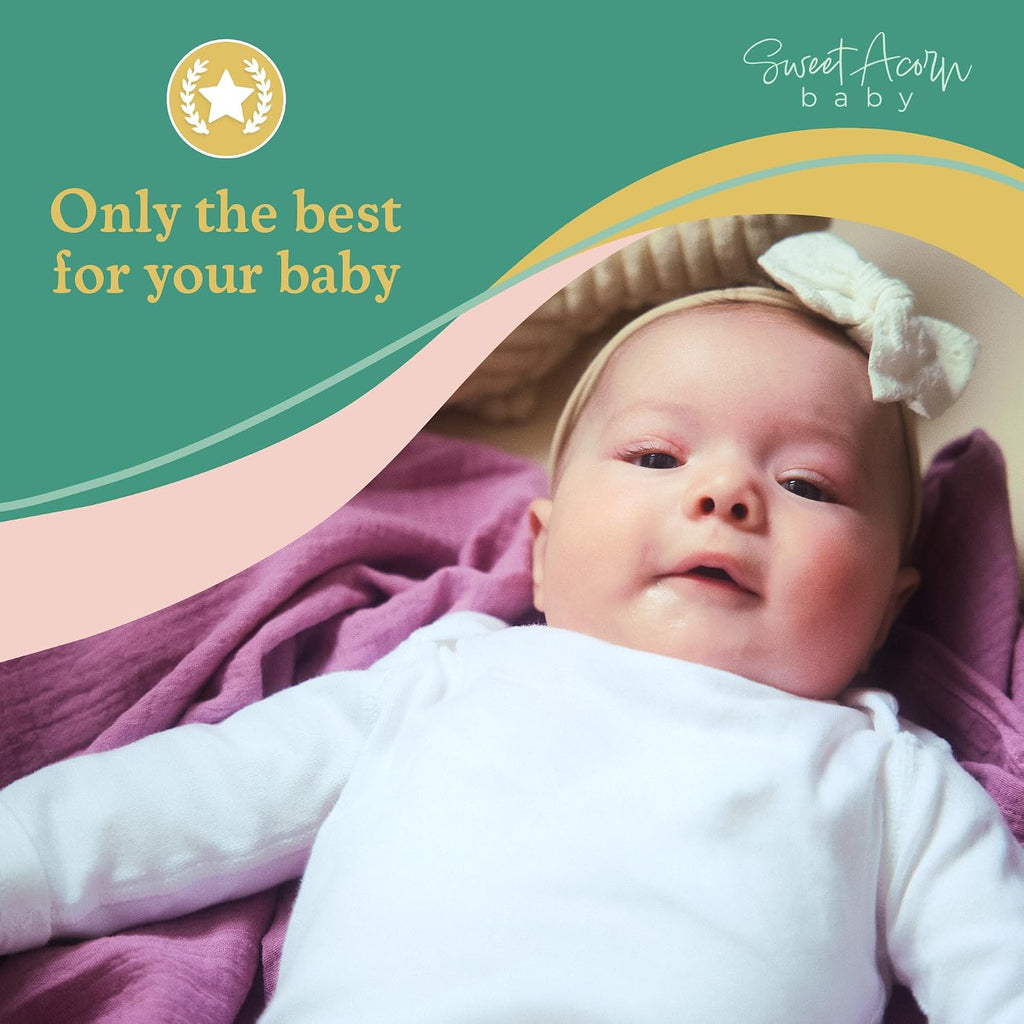 Muslin Swaddle Blanket - Soft Cotton Muslin Baby Blanket for Newborns, Infants, and Toddlers, All-Season Comfort Baby
