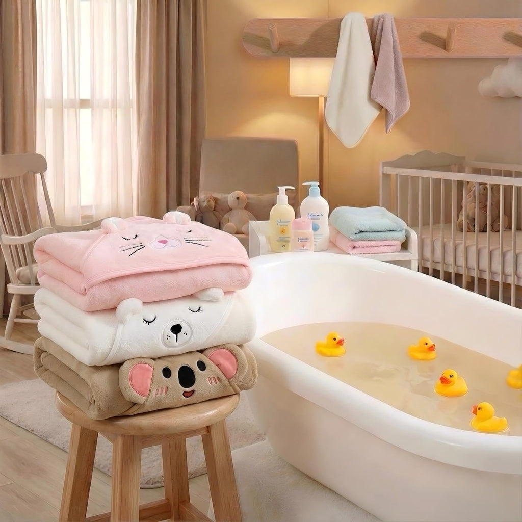 Hooded Baby Towel - 3 Pack Premium Soft Bath Towel for Baby, Newborn,Infant - Ultra Absorbent,Natural Baby Stuff