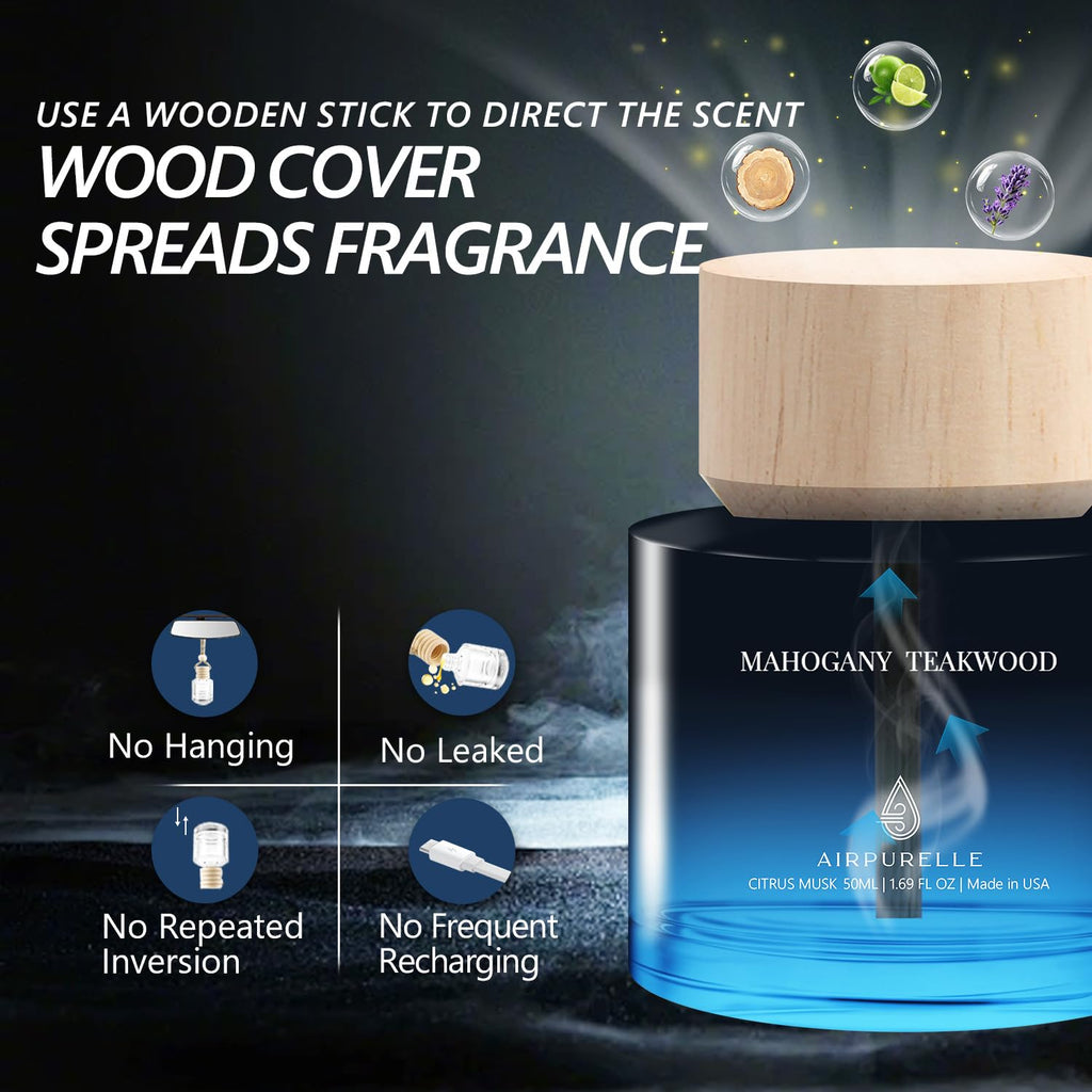 Car Air Freshener 50ML (1.7 FL OZ) Car Air Fresheners Perfume - Mahogany Teakwood Fragrance Oil Air Diffuser for Car