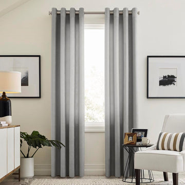Marx Light Filtering Curtains | 50 in. W X 108 in. L | Gravel | Fade Proof Indoor & Outdoor Drapes with UV Protection