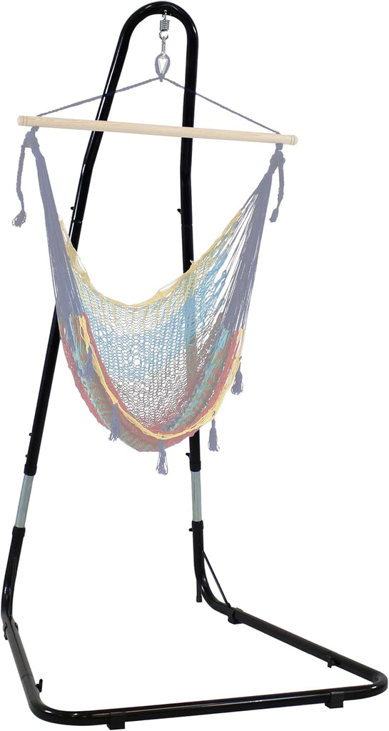 Adjustable Hanging Chair Hammock Stand Only, 330 lb Capacity | 79"-93" Tall Hammock Swing Stand for Hanging Rope