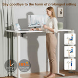 55 Inch Large Electric Standing Desk,Sit to Stand Up, Heights Adjustable, Work Home Office Computer Table for Study