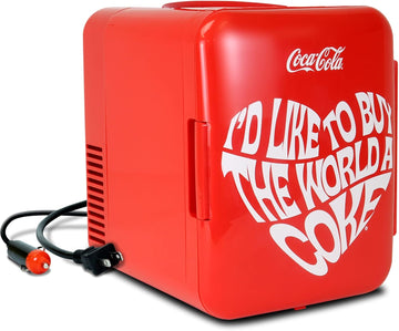 World 1971 Series Portable 6 Can Thermoelectric Mini Fridge Cooler/Warmer, 4 L/4.2 Quarts Capacity, 12V DC/240V AC for