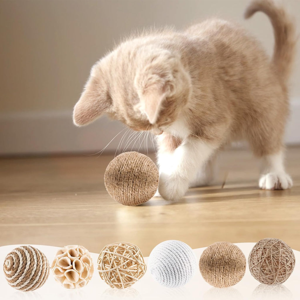 Decorative Balls for Centerpiece Bowls, Wicker Rattan Spherical Rustic Ball, Natural Bowl Fillers & Vase - Set of 12