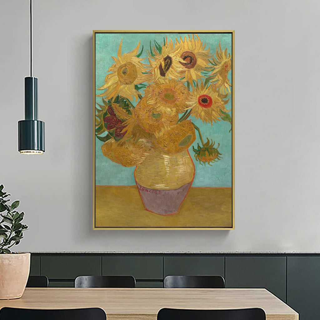 Vincent Van Gogh Poster - Sunflowers In A Vase Canvas Print - Fine Art Print - Landscape Oil Painting Reproductions