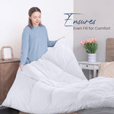 Comforters King, All Season Duvet Insert, Down Alternative Box Stitched Bed Comforter with Corner Tabs