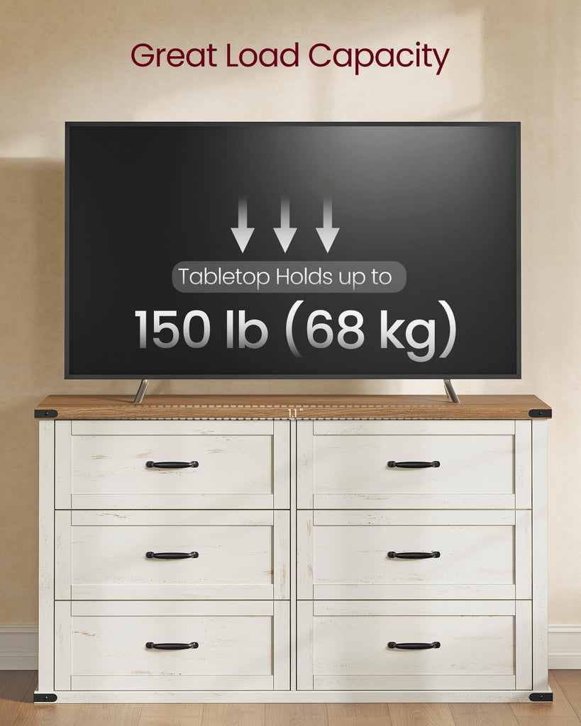 Modern 6-Drawer, Clothes Storage Cabinet