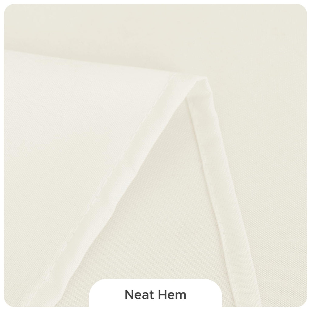 8 Pack Ivory Round Tablecloths 84 Inch for 36"-60" Tables