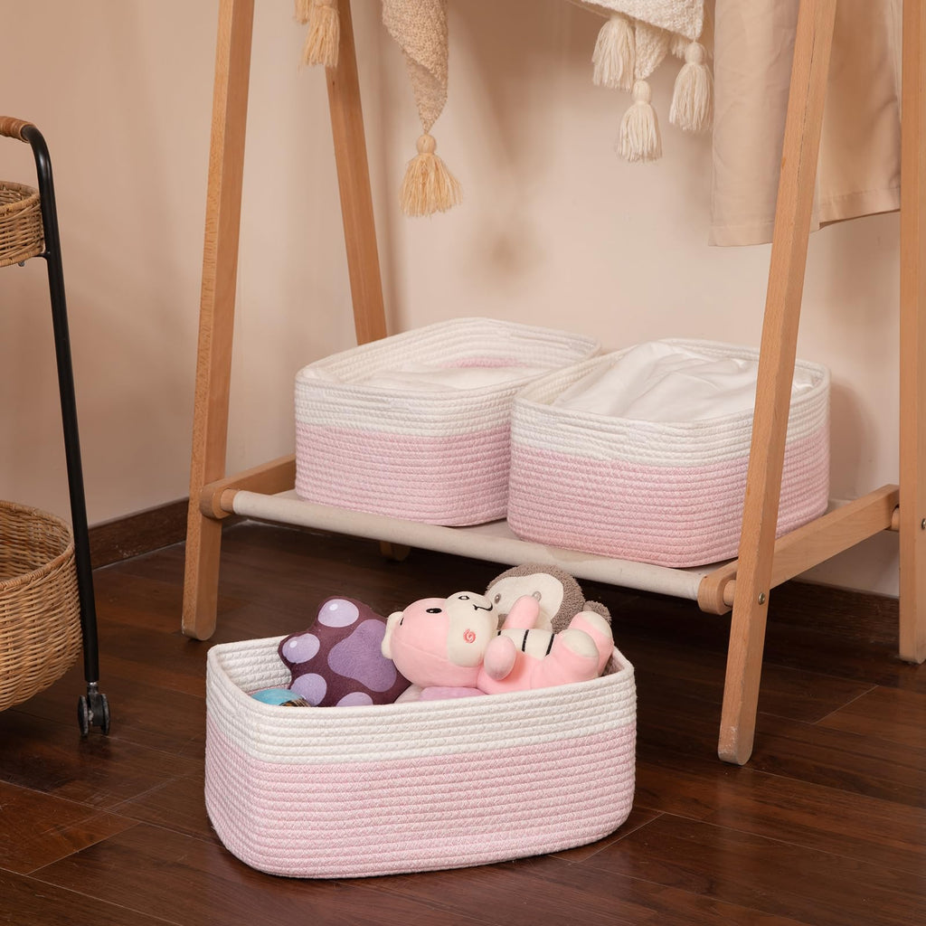 Storage Baskets for Organizing 3 Pack, Woven Baskets for Shelves