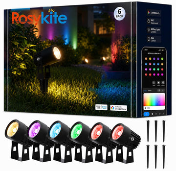 Low Voltage Landscape Lighting, Smart Outdoor Spot Lights 6 Pack
