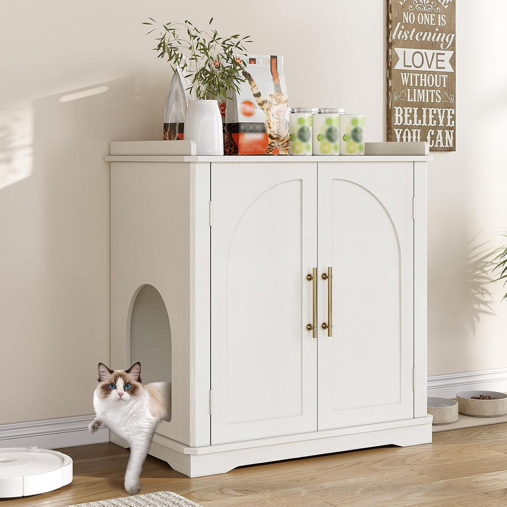 Cat Litter Box Enclosure Furniture, Hidden Litter Box Furniture