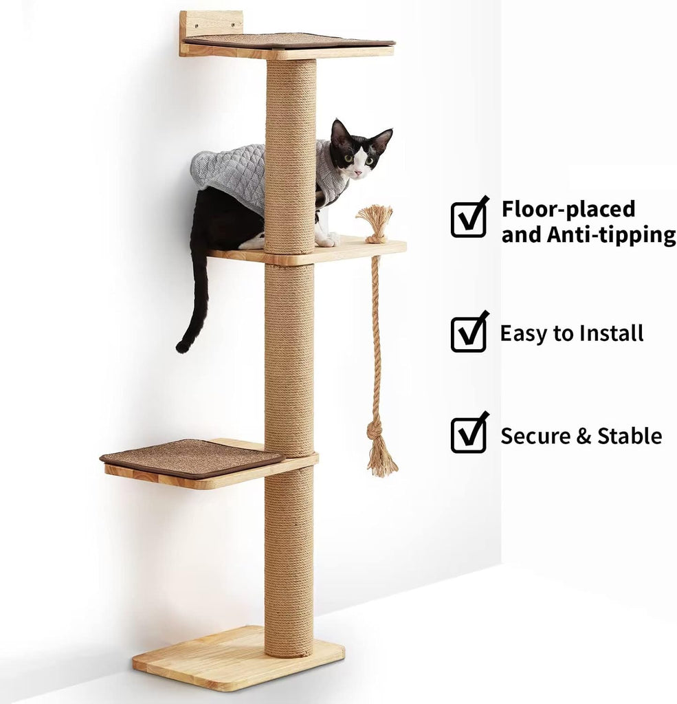 Cat Scratching Activity Tree Wall Mounted