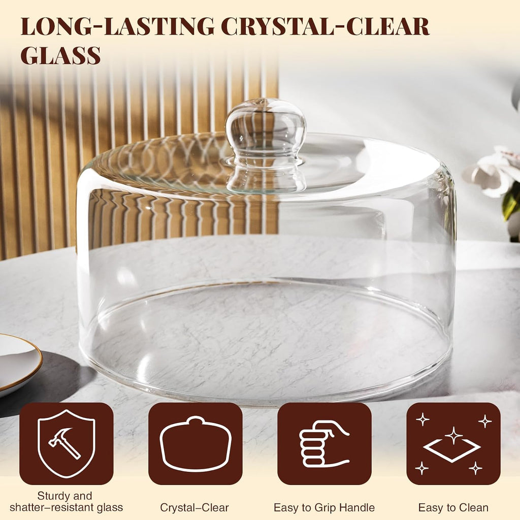 11 Inch Glass Cake Dome Cover for Cake Stand