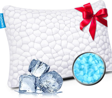 Cooling Pillow King Size 1 Pack, Adjustable Bed Pillows for Sleeping, Luxury Shredded Memory Foam Pillows, Soft Yet