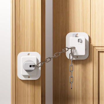 Kids Safety Child Proof Door Lock 9" Adjustable Latch 2 Pack White