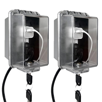 Baby Safety Dual Outlet Cover Box-Key Lock for Much Better Toddler Proofing,Easier Operation, Simple 4 Step Install