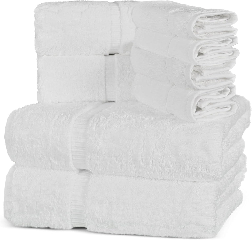 8-Piece Towel Set, 100% Premium Cotton Turkish Towels,Luxury Towel Super Soft and Absorbent, Perfect Use , Shower