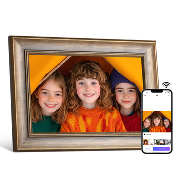 10.1 Inch WiFi Digital Picture Frame, Smart Digital Photo Frame with 1280x800 IPS HD Touchscreen, Instant Wireless