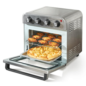 Air Fryer Toaster Oven, 18L Convection Oven, 1800W Stainless Steel Toaster Ovens Countertop Combo with Grill