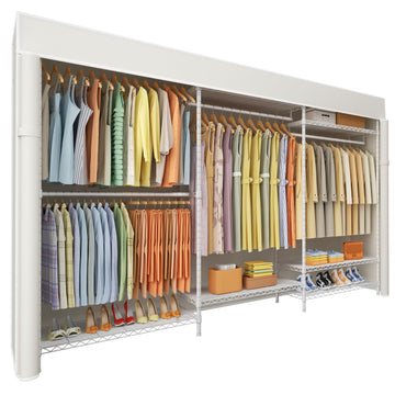 E13C Max Heavy Duty Closet Organizer System, Freestanding Clothing Racks for Hanging Clothes, Adjustable Garment Rack
