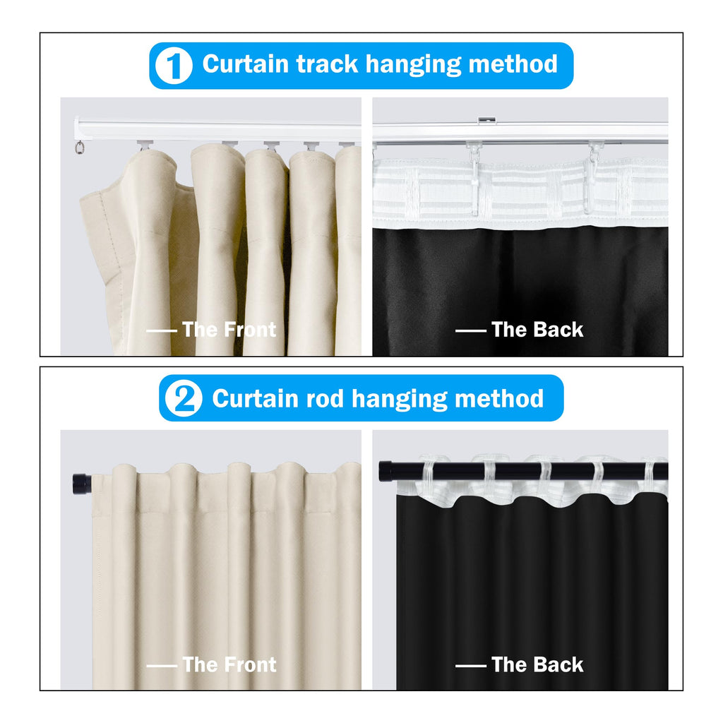 Room Divider Curtains Total Blackout Privacy Curtain Panel Room Thermal Insulated Noise Reduction Curtains Window