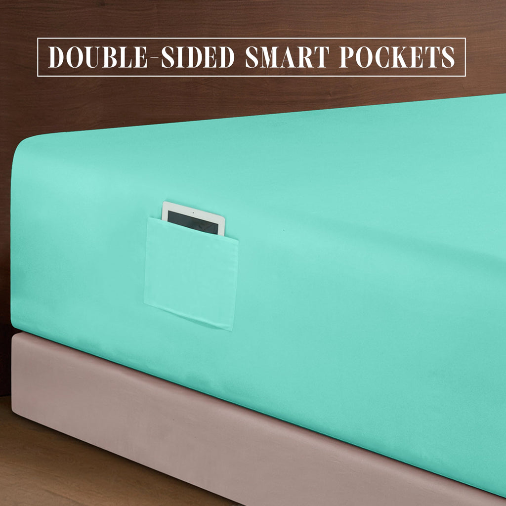 Luxury 1500 Premium Hotel Quality Microfiber 4-Piece Sheet Set - Soft, All Around Elastic 18-24 Inches Deep Fitted