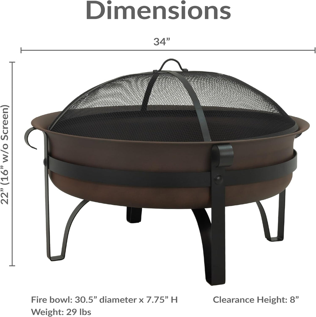 Cauldron Wood-Burning Outdoor Fire Pit