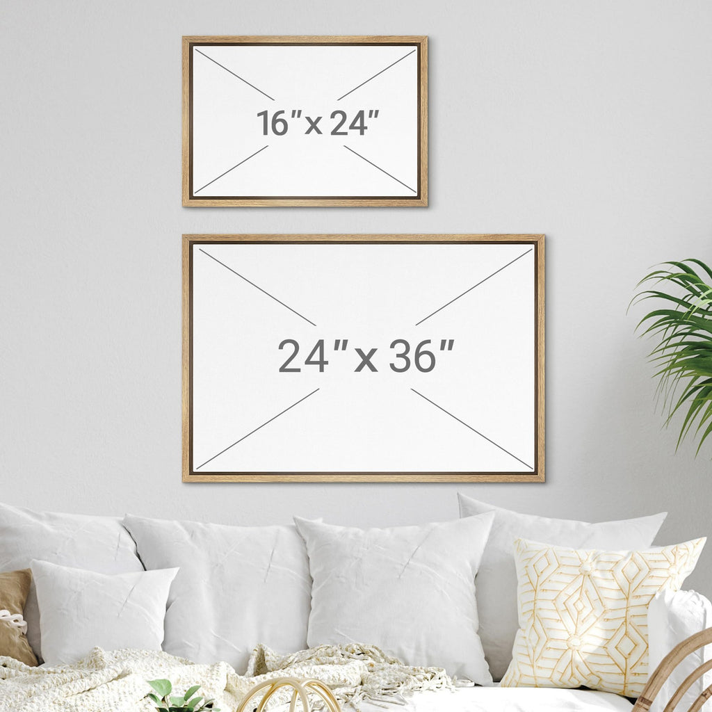 Framed Canvas Print Wall Art Impressionist Countryside Landscape Illustration Minimalism Decorative Mid-Century