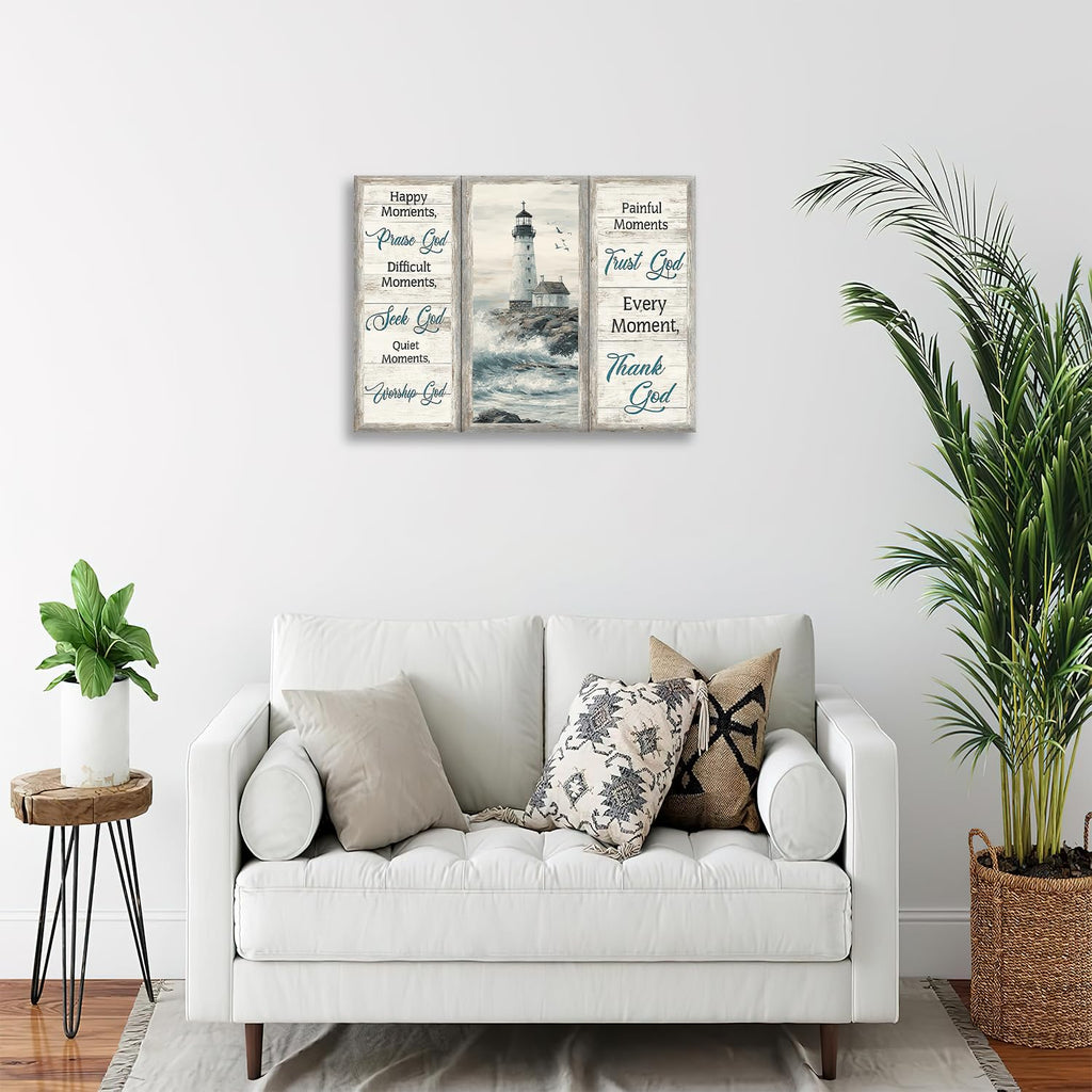 Lighthouse Canvas Wall Art Lighthouses Ocean Pictures Nautical Coastal Painting Lighthouse Prints Modern Artwork