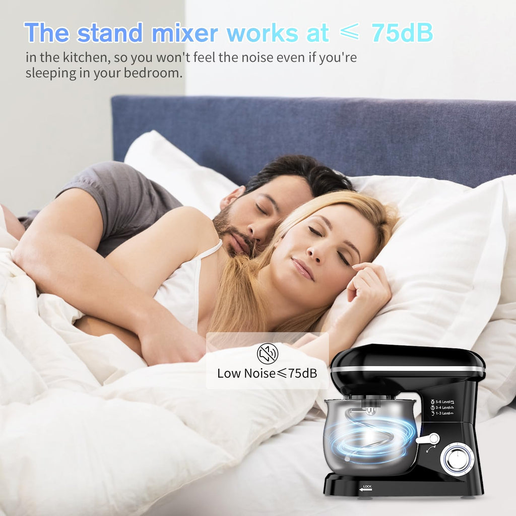 Electric Stand Mixer with 5.3 Quart, Cake Mixer with Stainless Steel Bowl and Stand, Kitchen Mixer Tilt-Head Design