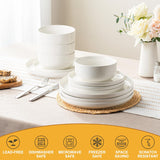 Plates and Bowls Sets, 24 Pieces Ceramic Dinnerware Set for 8, Stoneware Dishware Dishes Set