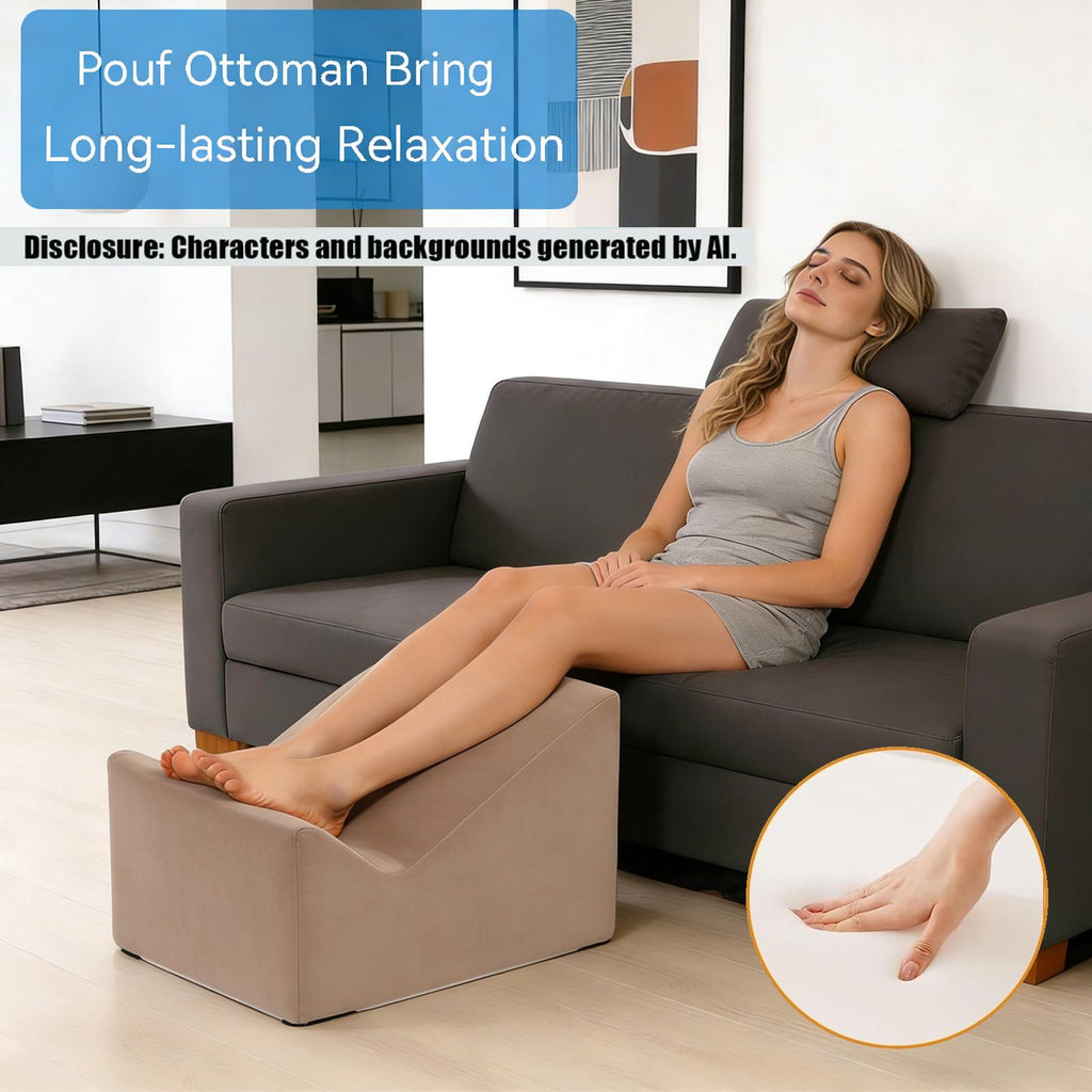 Version that Modern Pouf Ottoman, Relax Stool, Floor Poufs for Couch
