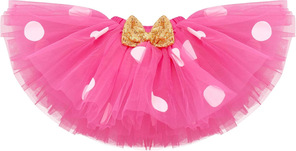 Cake Smash Wild One First Birthday Clothes for Baby Girls Polka Dots Romper Tulle Dress Ear Princess Outfits