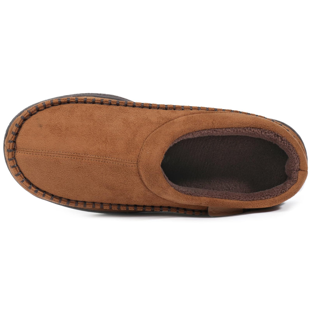 Men's Slip On Moccasin Slippers, Cold Tawny, 11-12
