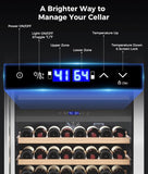 Wine Fridge Beverage Refrigerator - 24” Dual Zone 41 - 64°F/41-64°F Wine Cooler 