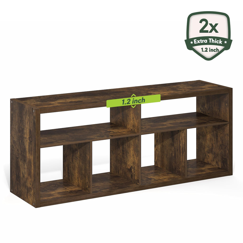 Viola 6-Shelf TV Stand for TV up to 65 Inch, Amber Pine