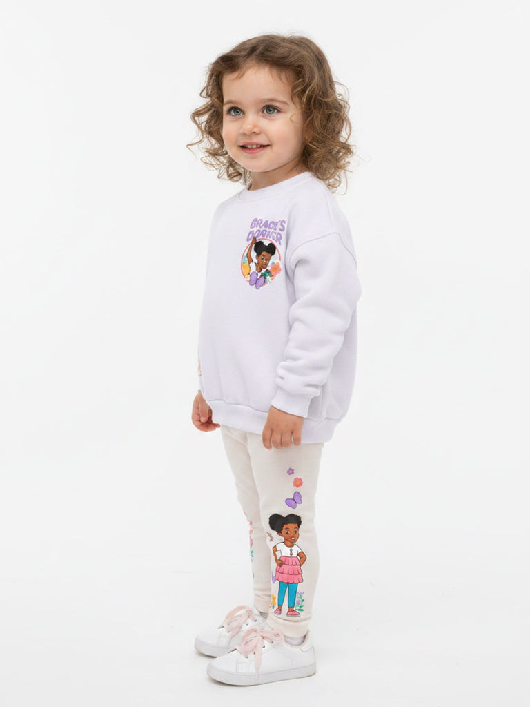 Baby and Toddler Girls Fleece Sweatshirt and Leggings Set