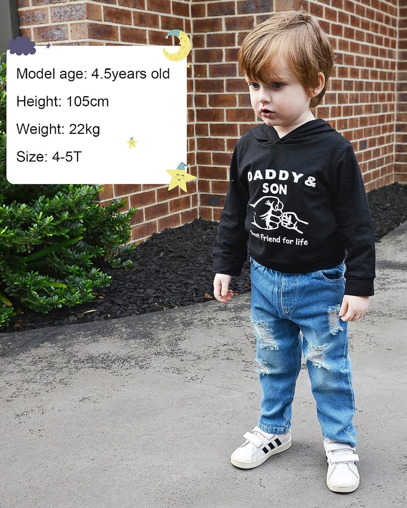 Toddler Boy Clothes Hoodie and Jeans Fall Winter Outfits Set