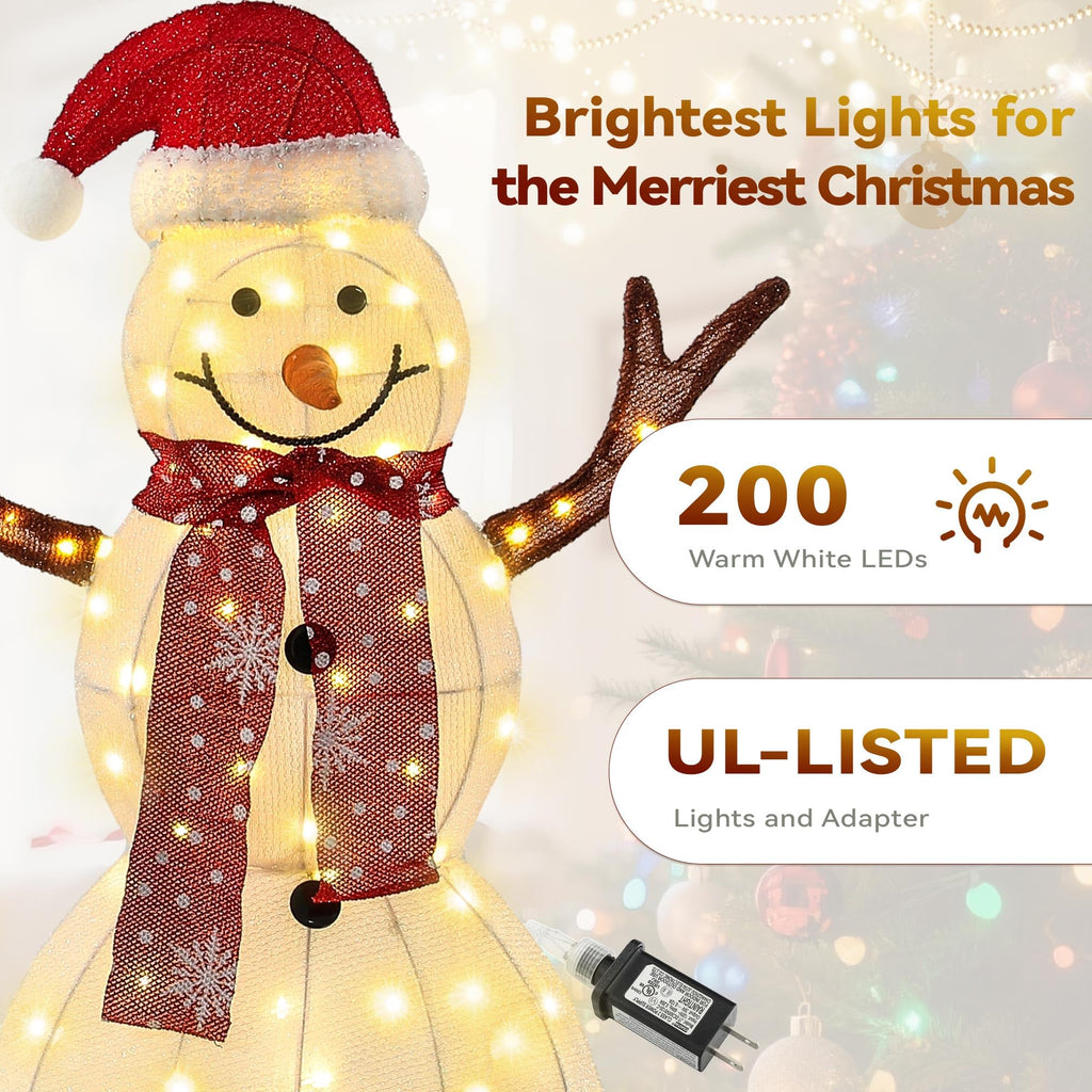 43" Snowman Lighted Outdoor Christmas Decorations