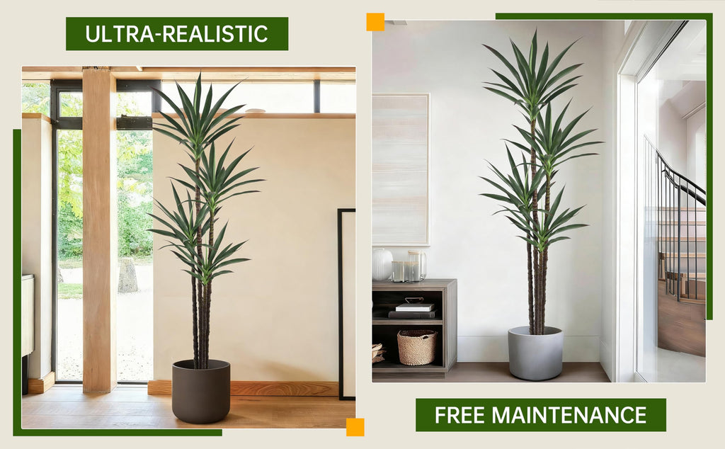 Artificial Agave Tree 7FT with 60 Leaves & 4 Trunks Yucca Plant